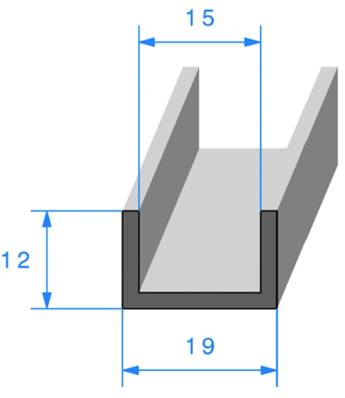 Profil REF 863- joint en U - EPDM Noir -70 Shores A+/-5