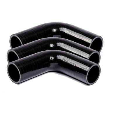 Coude 90° Silicone Noir - Øinterieur 51 mm