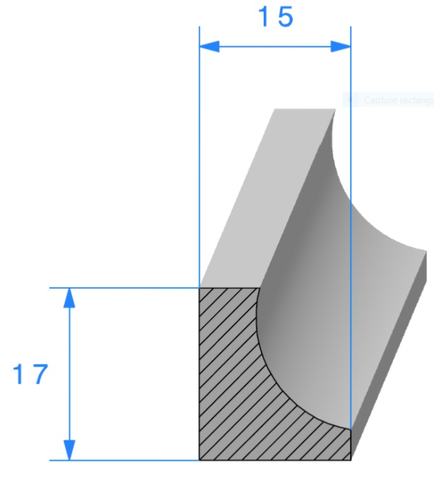 Profil REF 40 - Mousse EPDM Noir