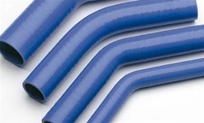 Coude 45° Silicone Bleu - Øinterieur 35 mm