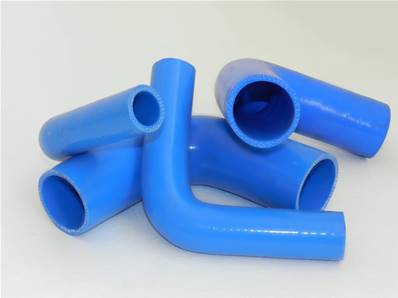 Coude 90° Silicone  Bleu - Øinterieur 51 mm