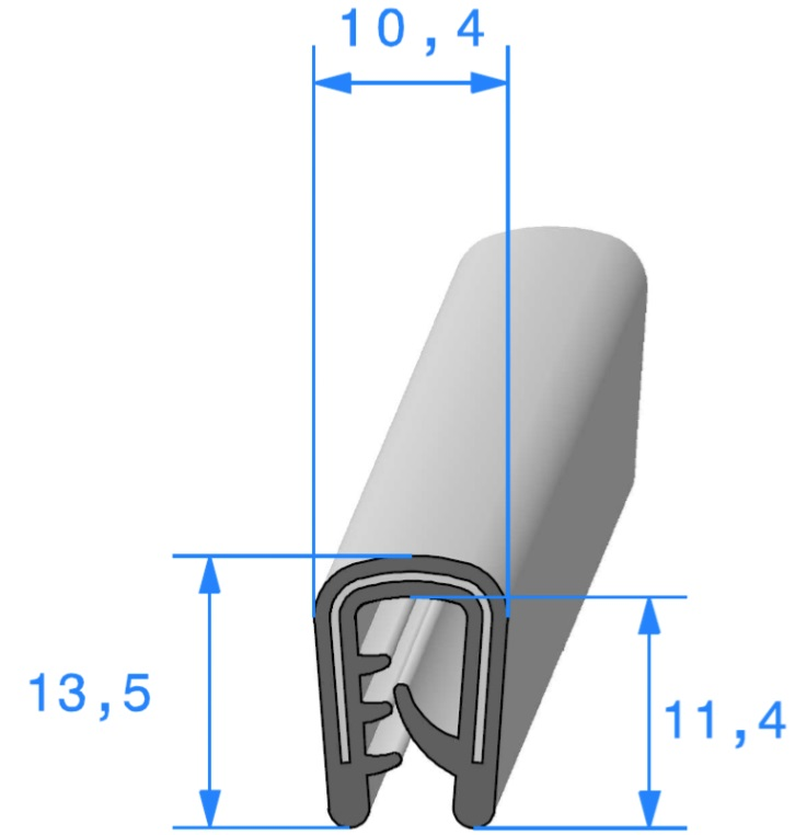 JOINT DE PROTECTION BORD DE TOLE X 4 M