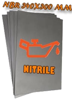 Format Nitrile (NBR) noir Epaisseur 2 mm 340x300 mm