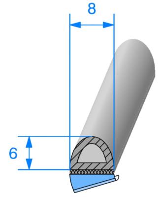 Profil REF 566 Mousse EPDM avec Adhésif
