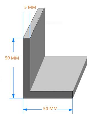 joint en L 50x50 mm épaisseur 5 mm - EPDM Noir -70 Shores A+/-5