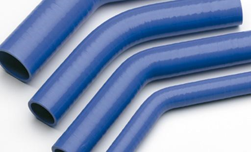 Coude 45° Silicone Bleu - Øinterieur 76 mm