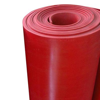 Feuille Silicone (MPQ) rouge Epaisseur 6 mm hauteur 1200 mm