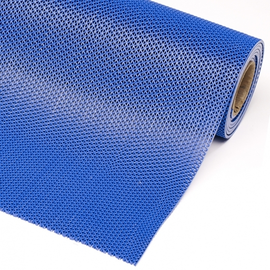 Tapis PVC Triangle Bleu Épaisseur 5 MM Hauteur 1200 MM