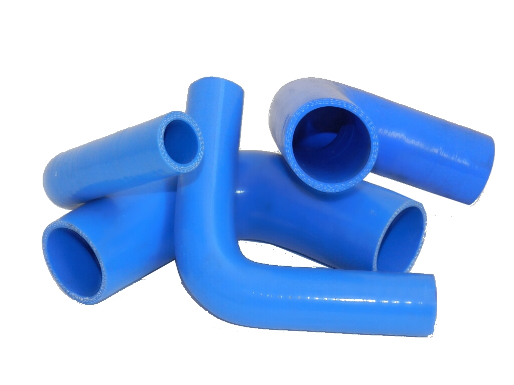 Coude 90° Silicone Bleu - Øinterieur 13 mm
