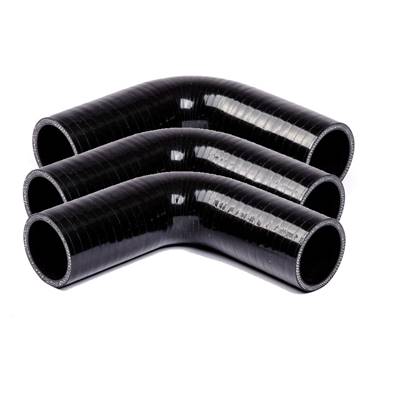 Coude 90° Silicone Noir - Øinterieur 16 mm