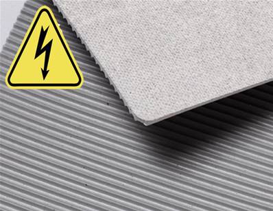 Tapis Strié Isolant Electrique Gris 30 000 Volt Épaisseur 3 mm hauteur 1200 mm