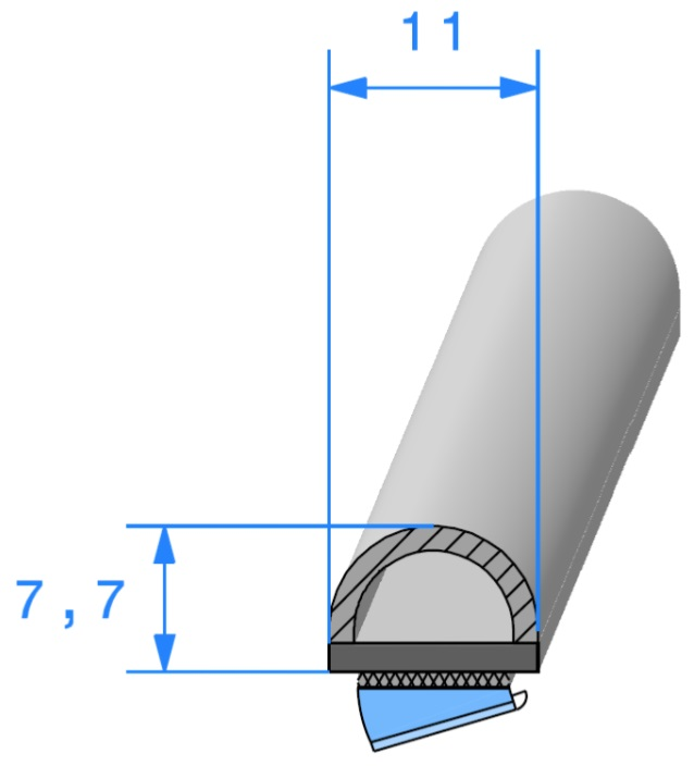 Joint caoutchouc autocollant - Profils joints caoutchouc - joint