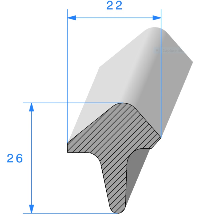 Profil REF 67 - Mousse EPDM Noir