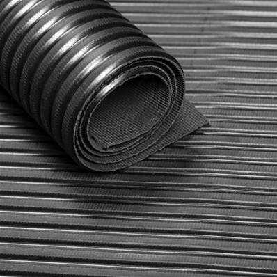 Tapis à fines cannelures 1 F impression toile Épaisseur 3 mm hauteur 1200 mm