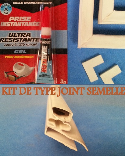 Kit de Joint de Réfrigérateur Type Semelle avec aimant-Couleur Blanc