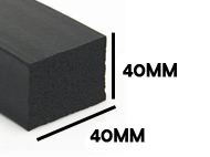 Bande Cellulaire EPDM avec 4 Faces Croutées largeur 40 mm Epaisseur 40 mm
