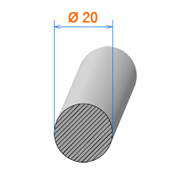 Corde Cellulaire REF CM20 Mousse EPDM-Noir - Ø 20 MM -