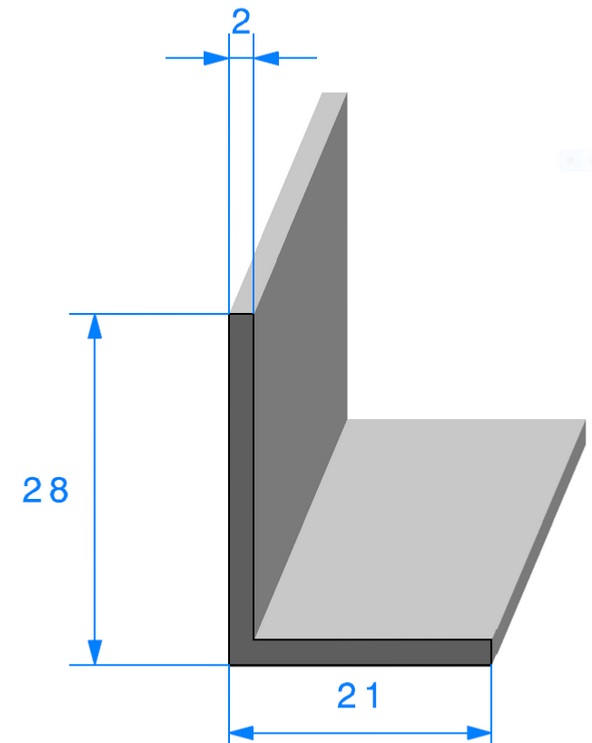 Profil REF 103 - joint en L - EPDM Noir -70 Shores A+/-5