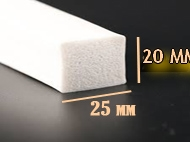 Bande Cellulaire Silicone Blanc largeur 25 mm Epaisseur 20 mm