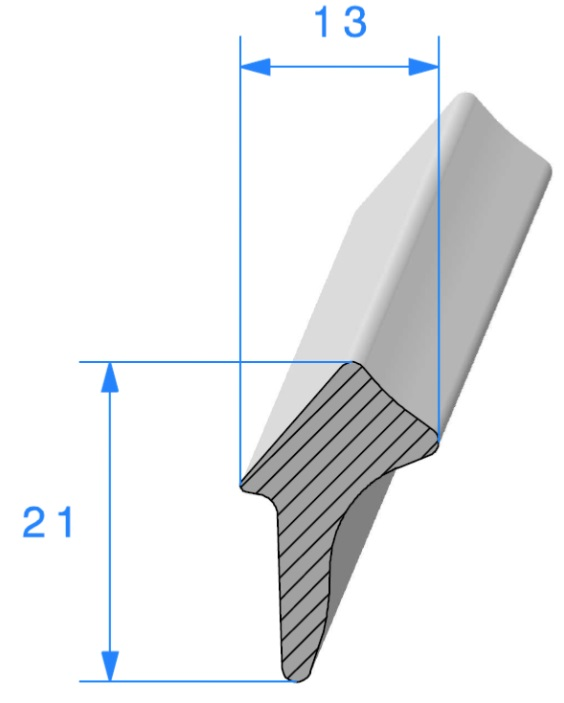 Profil REF 473 - Mousse EPDM Noir - Rouleau de 26 ML