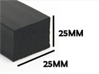 Bande Cellulaire EPDM avec 4 Faces Croutées largeur 25 mm Epaisseur 25 mm