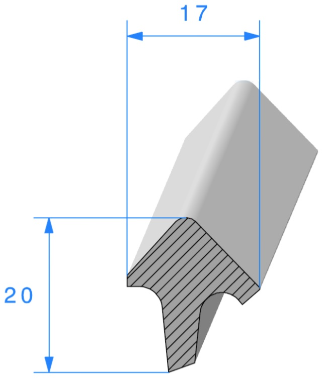 Profil REF 76 - Mousse EPDM Noir