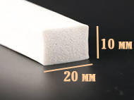 Bande Cellulaire Silicone Blanc largeur 20 mm Epaisseur 10 mm